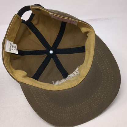 Filson Baseball Cap Brown L-XXL Waxed Cotton Leather Strapback Made in USA Hat