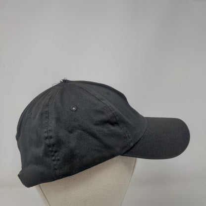 BAE Slideback Hat Black One Size Adjustable Embroidered Vented Holes 6 Panel