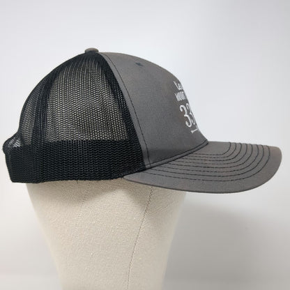 Richardson Trucker Hat Gray Black One Size Republic Services Mount Pleasant TX