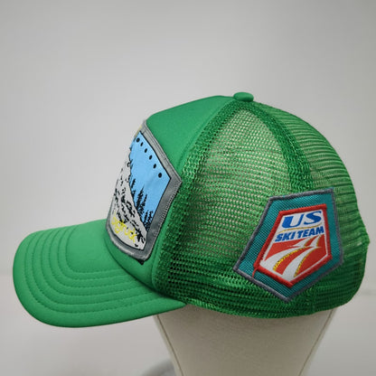 Bigtruck Trucker Hat Green One Size US Ski Team Mountain Goggle Mesh Snapback