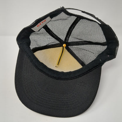 MWR Maui Wave Riders.com Snapback Trucker Hat Black OS Adjustable Mesh Rope Otto