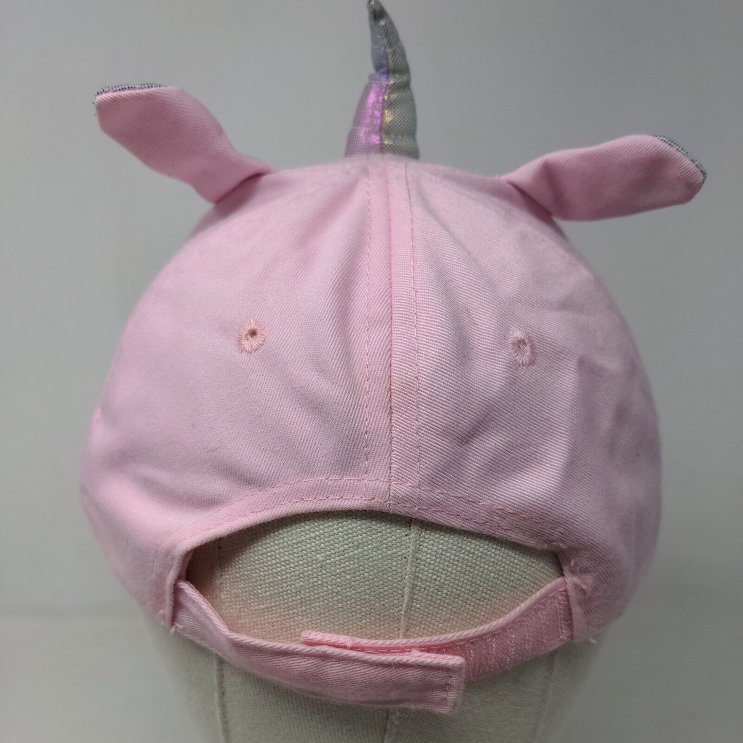 Wonder Nation Girl's Strapback Hat Pink Size OS Unicorn Horn Ears Logo