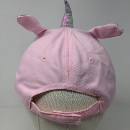 Wonder Nation Girl's Strapback Hat Pink Size OS Unicorn Horn Ears Logo