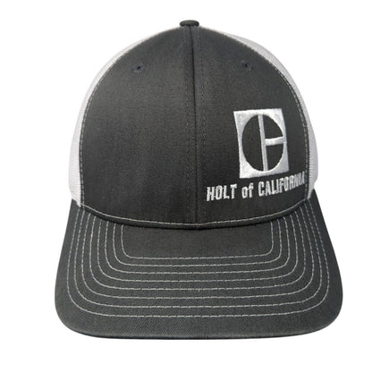 Holt of California Snapback Trucker Hat Gray OS Adjustable Mesh Back Richardson