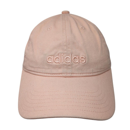Adidas Strapback Hat Pink One Size Adjustable Embroidered 6 Panel Cotton