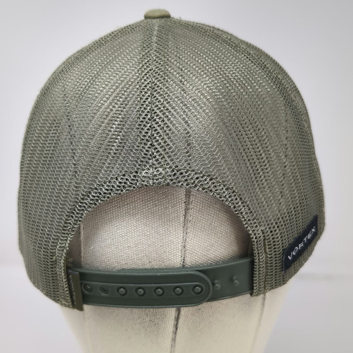 Vortex Trucker Hat Green OSFM Mesh Back Mountain Patch Snapback Logo Outdoors