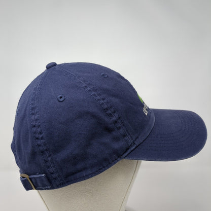 Life is Good Slideback Hat Blue One Size Adjustable Embroidered 6 Panel Cotton