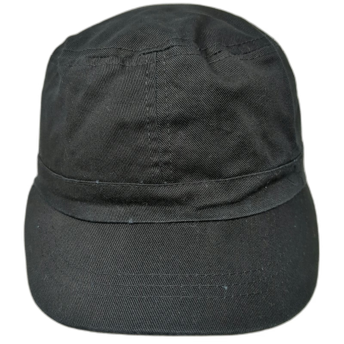 OP Army Cap Hat Black One Size Leopard Print Lining Side Grommets Cotton Flat