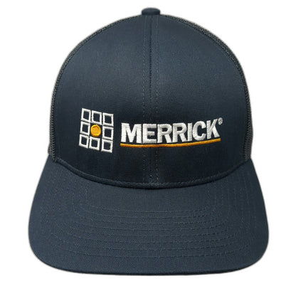 Pacific Headwear Trucker Hat Black One Size Snapback Mesh Merrick Logo Graphic