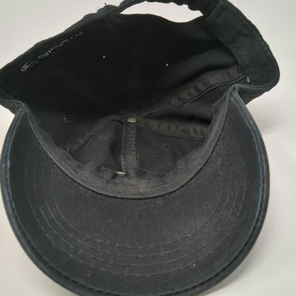 Outdoor Baseball Cap Black One Size Mountain Embroidery Slideback Adjustable Hat