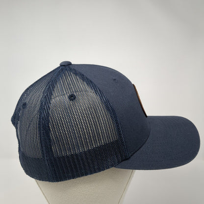 Branded Bills Snapback Trucker Hat Blue One Size Adjustable Mesh Back Yupoong