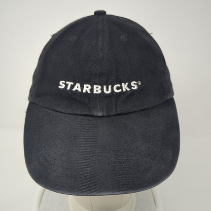 Starbucks Spell Out Strapback Hat Black One Size Adjustable Embroidered