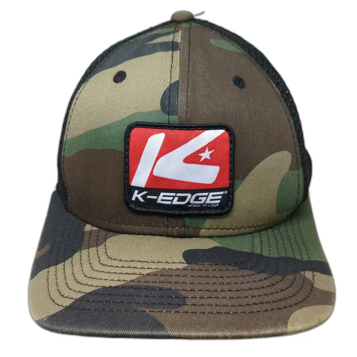 New Era Trucker Hat Green One Size K-Edge Mesh Snapback 9FIFTY Logo Patch USA