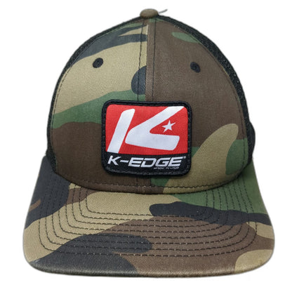 New Era Trucker Hat Green One Size K-Edge Mesh Snapback 9FIFTY Logo Patch USA