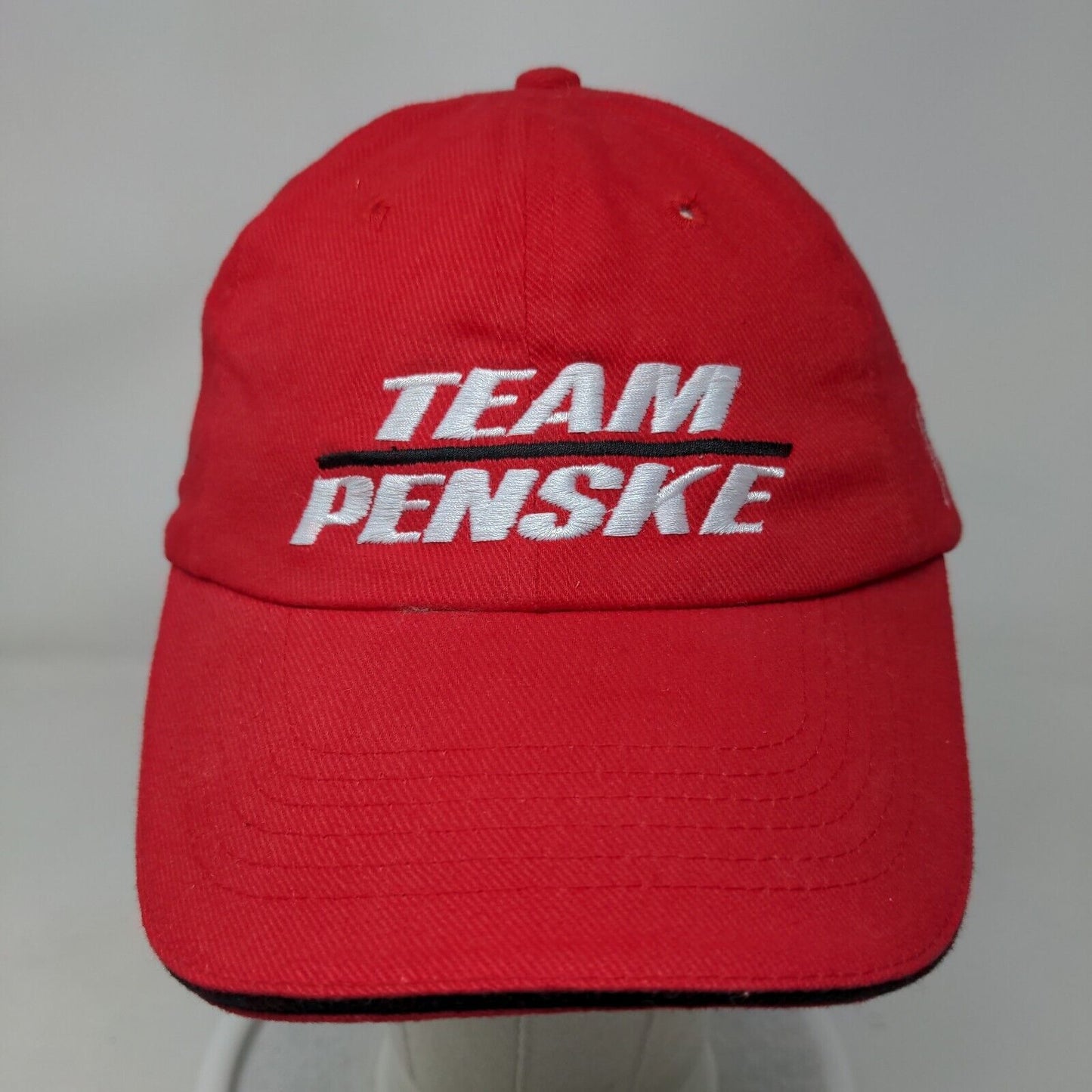 Team Penske Strapback Hat Red Embroidered Signature #3 #6 Embroidered Logo