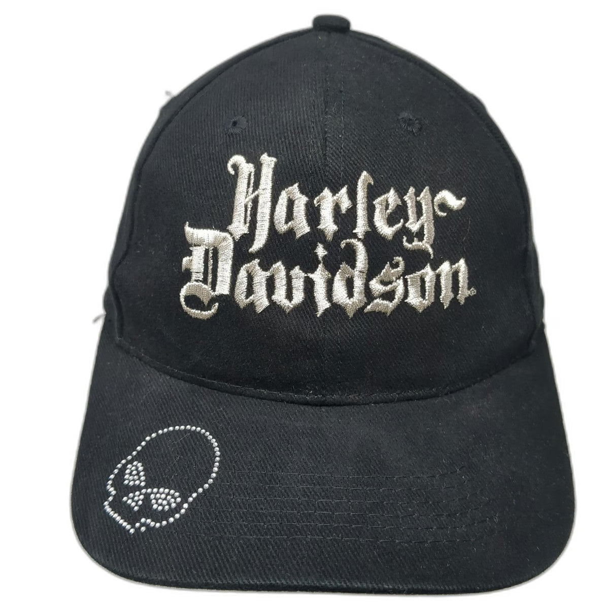 Harley-Davidson Baseball Cap Black One Size Hat Rhinestone Skull Memphis TN Logo