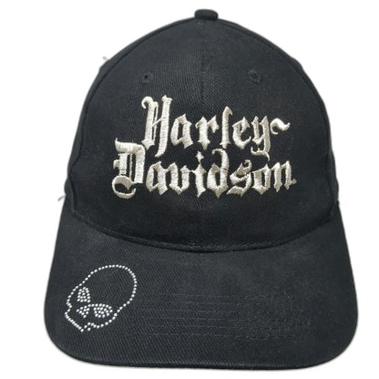 Harley-Davidson Baseball Cap Black One Size Hat Rhinestone Skull Memphis TN Logo