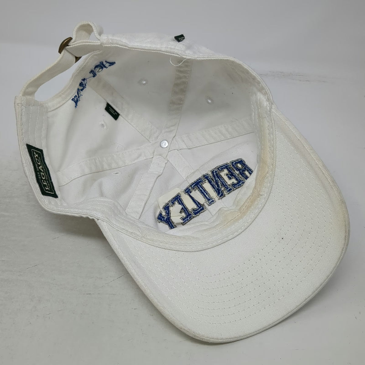 Legacy Baseball Cap White One Size Bentley University Est 1917 Slideback Hat