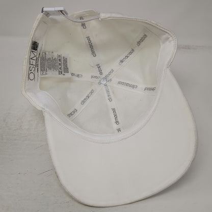 Adidas Baseball Cap White One Size Climacool Perforated 3-Stripe Strapback Hat