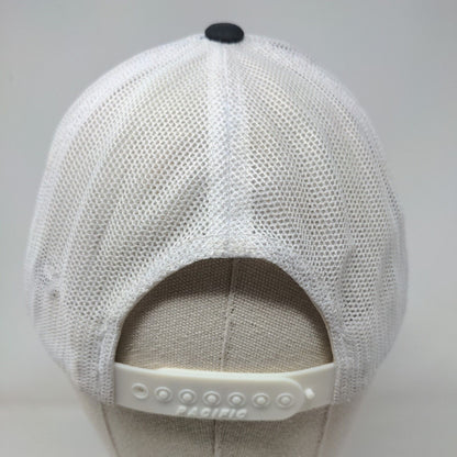 Georgia Peach Snapback Mesh Back Trucker Hat Blue One Size Colorblock