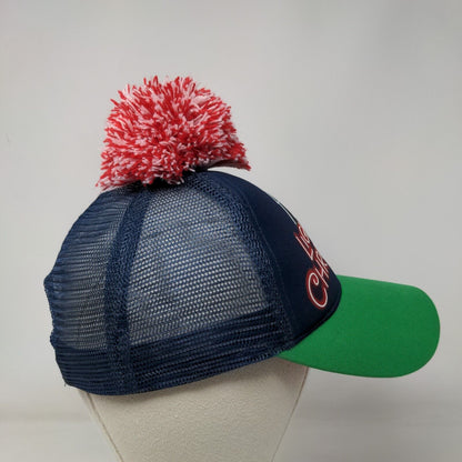 Light Up Christmas Walmart Snapback Trucker Hat Multicolor OS Mesh Back Pom Pom
