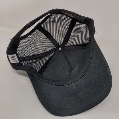 Bass Pro Shops Snapback Mesh Back Trucker Hat Black OSFM Gone Fishing