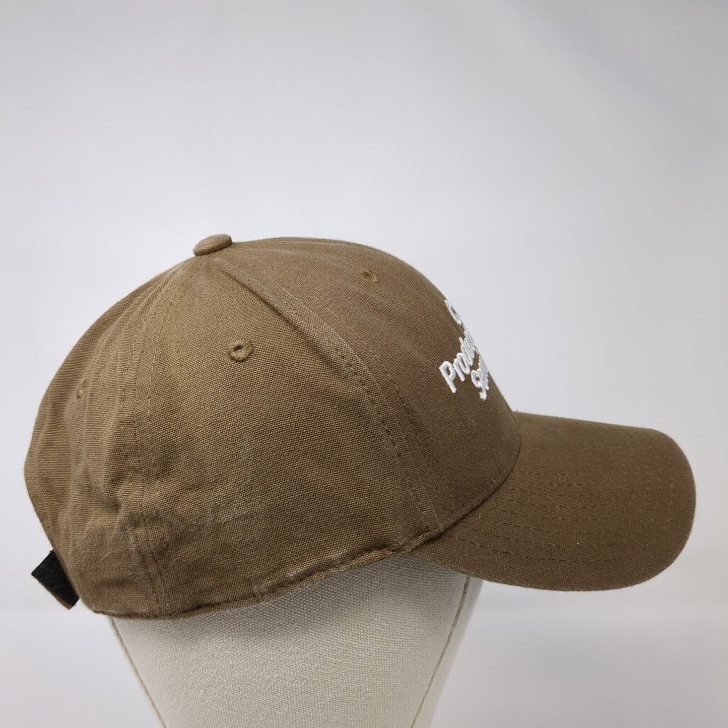 Crop Production Services Strapback Hat Brown OSFA Adjustable Embroidered