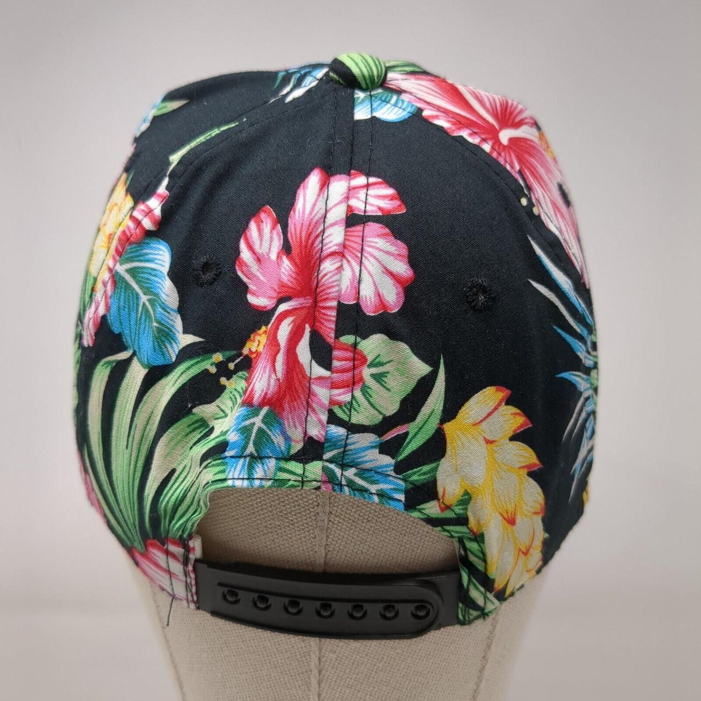 California Snapback Hat Multi One Size Floral Embroidered Hawaiian