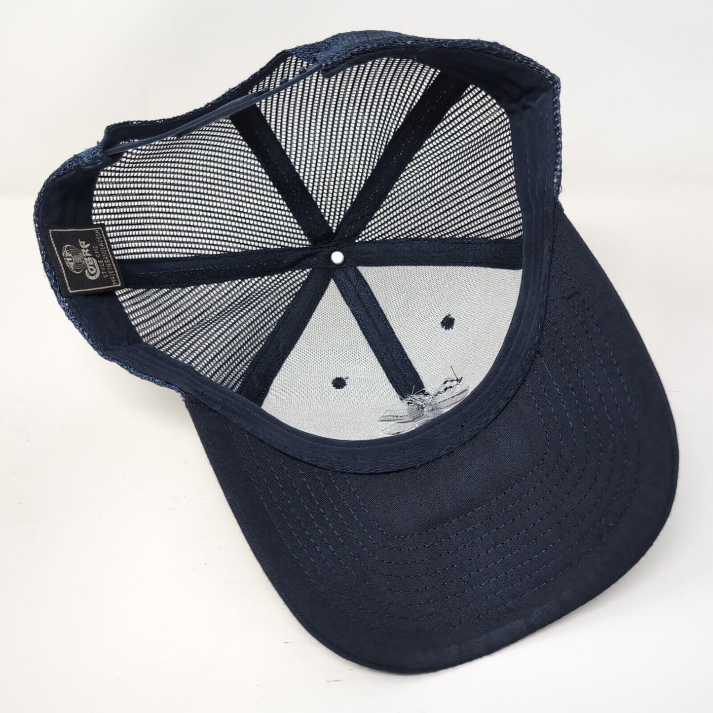 Star of Life Snapback Trucker Hat Blue One Size Adjustable Embroidered Cobra