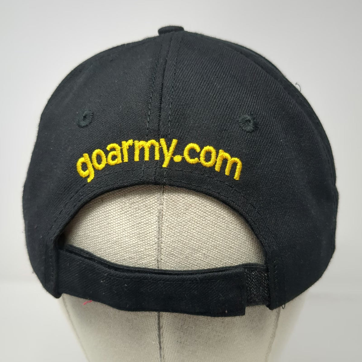 U.S. Army Baseball Cap Black Gold One Size USA Made Strapback Military Hat
