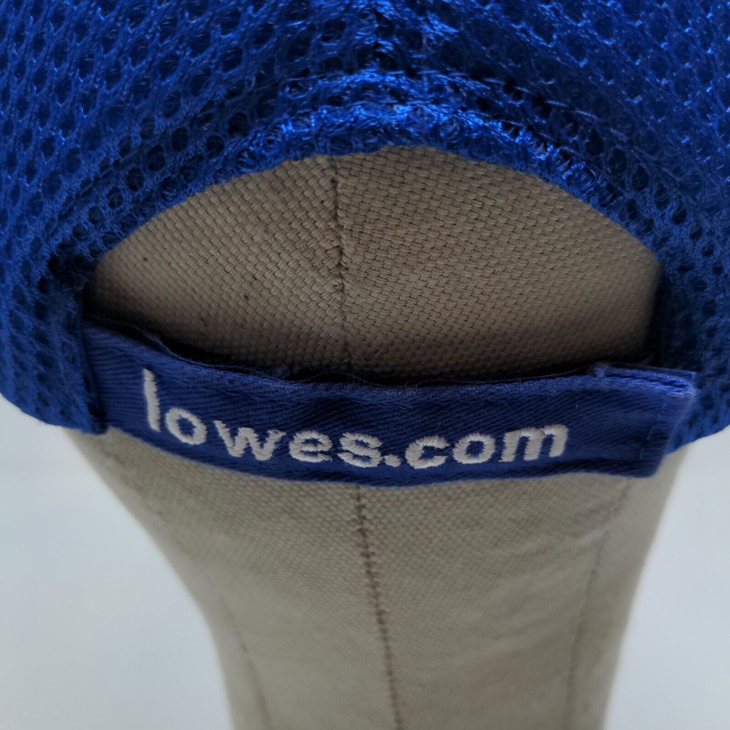 Lowe's Men's Strapback Mesh Back Hat Blue Size OSFA Embroidered Logo Cotton