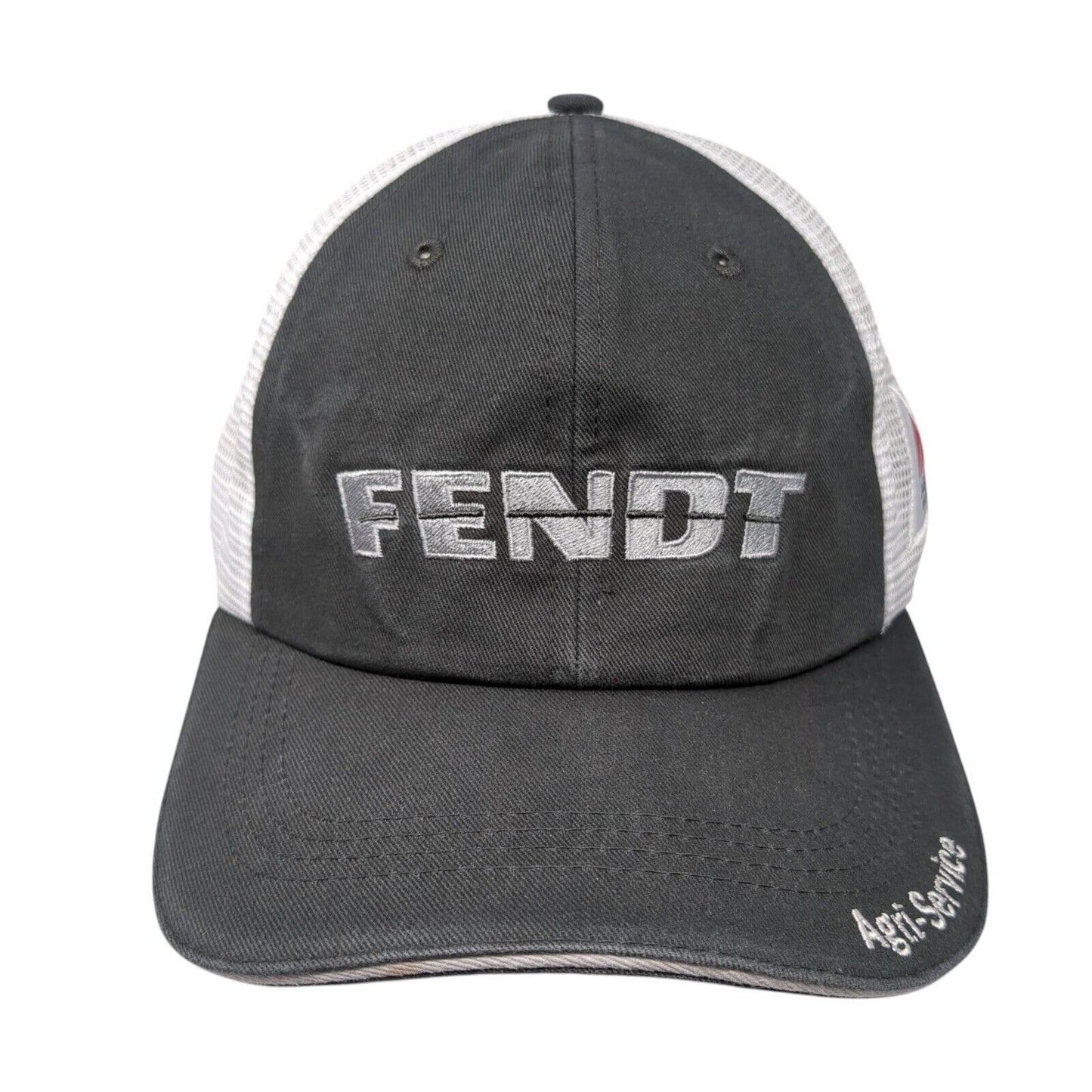 FENDT Agri-Service Snapback Trucker Hat Gray One Size Adjustable Mesh Back Halo