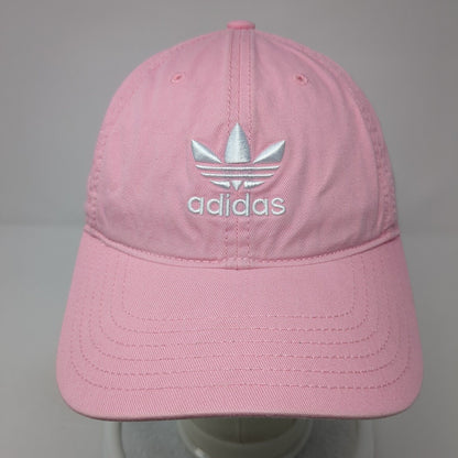 Adidas Slideback Hat Pink One Size Adjustable Embroidered Trefoil Cotton