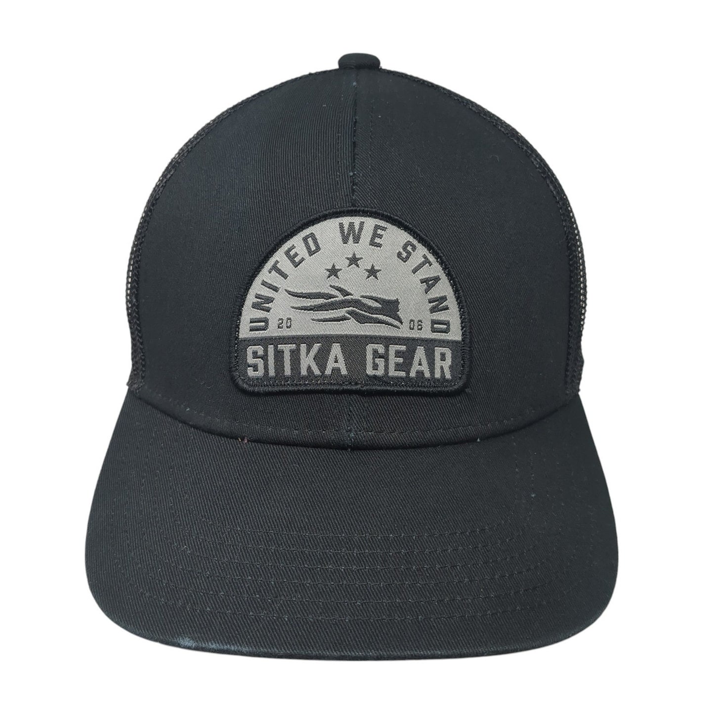 United We Stand Sitka Gear Snapback Trucker Hat Black One Size Mesh Back