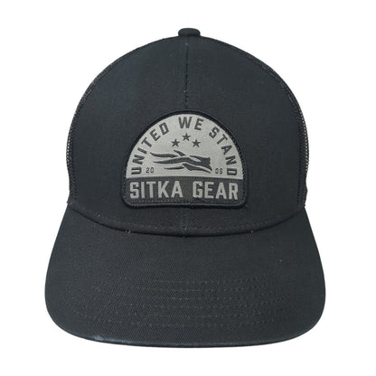United We Stand Sitka Gear Snapback Trucker Hat Black One Size Mesh Back