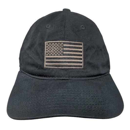 American Flag Slideback Hat Black One Size Patriotic Rapid Dominance