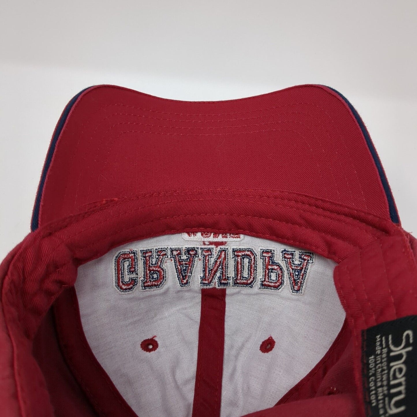 Grandpa #One Slideback Hat Red One Size Adjustable Embroidered 6 Panel