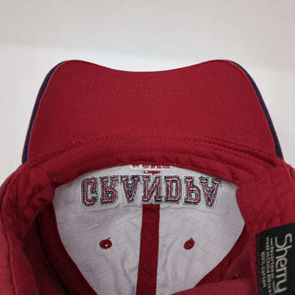 Grandpa #One Slideback Hat Red One Size Adjustable Embroidered 6 Panel