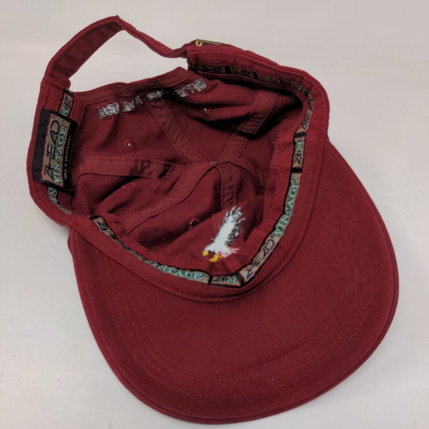 Red Tail Golf Club Slideback Hat Red One Size Embroidered Ahead Vintage