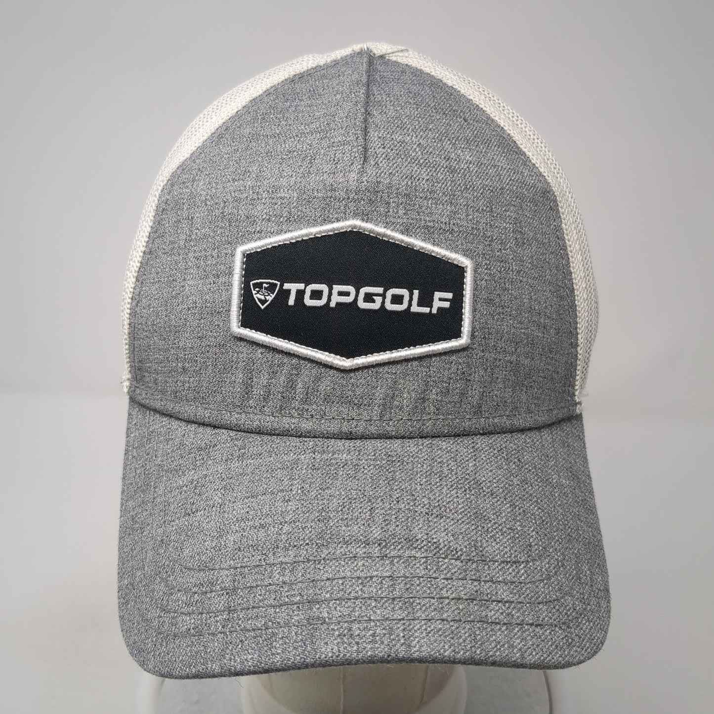 Topgolf Patch Snapback Trucker Hat Gray One Size Mesh Back Callaway