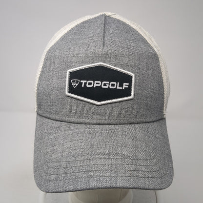 Topgolf Patch Snapback Trucker Hat Gray One Size Mesh Back Callaway