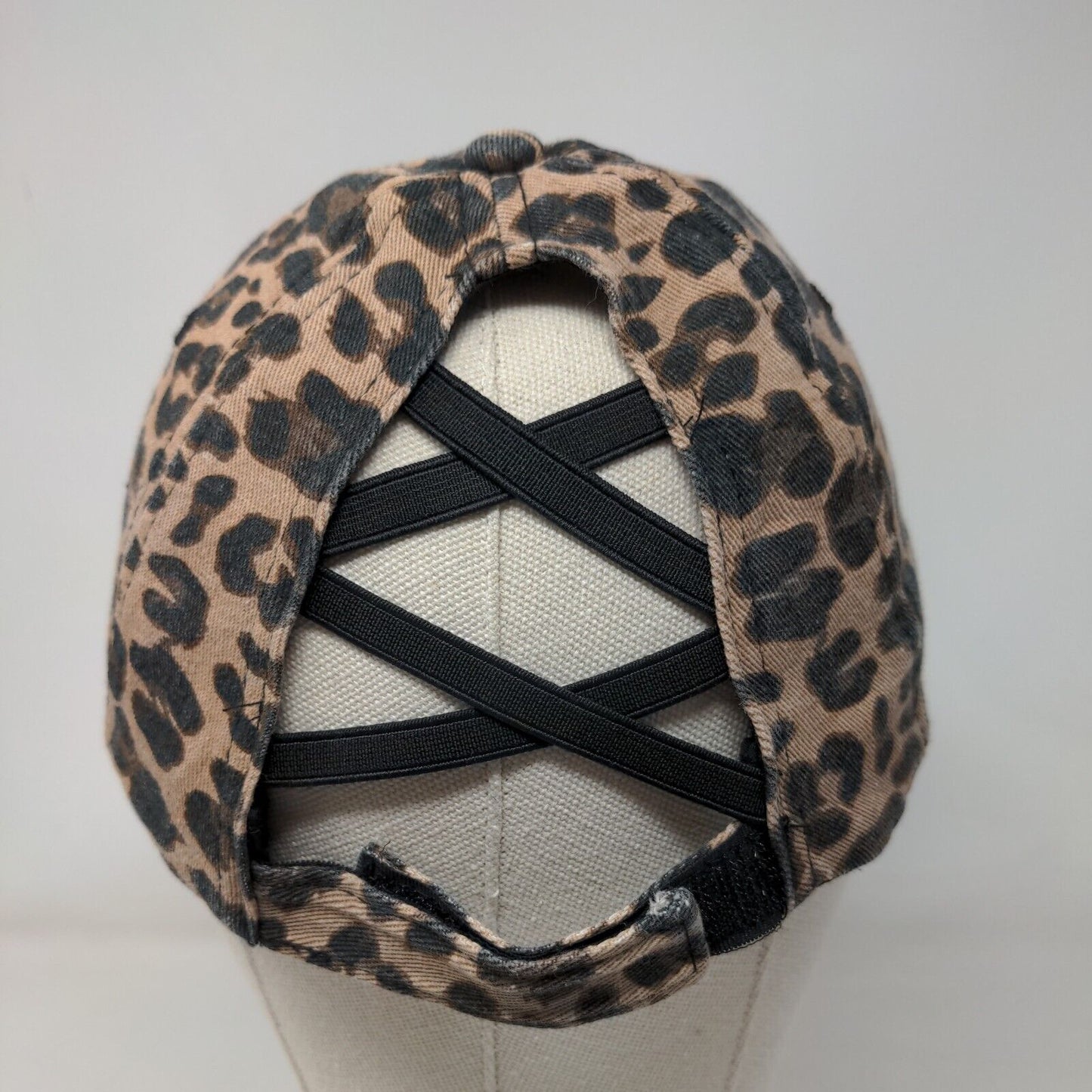 Hobby Lobby Inc. Strapback Hat Multicolor One Size Leopard Print Distressed