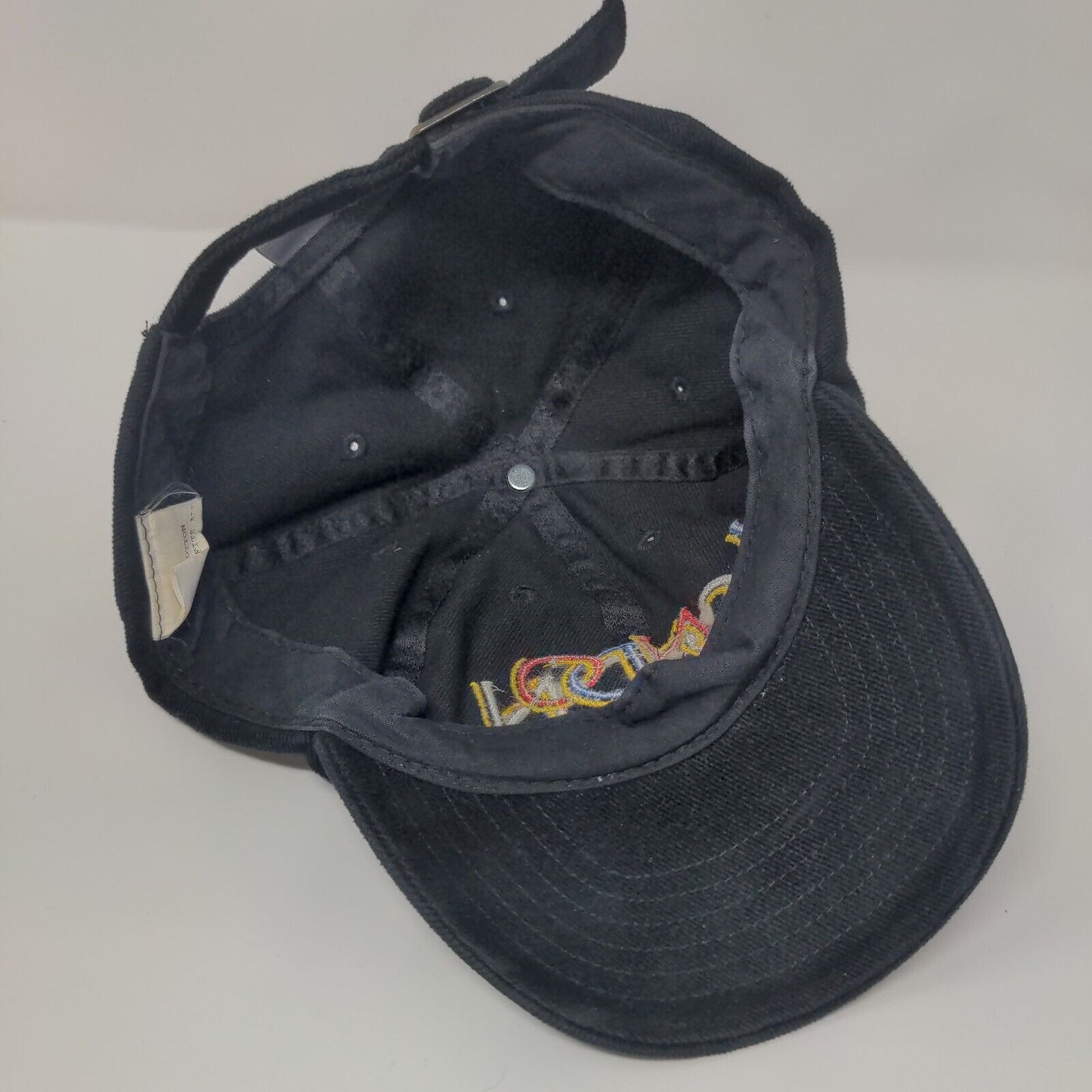 London England Slideback Hat Black OSFA Adjustable Embroidered