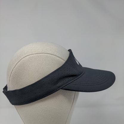 Nike Strapback Sun Visor Hat Black OSFA Adjustable Swoosh Just Do It Dri-Fit