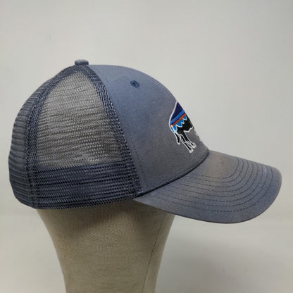 Patagonia Men's Snapback Mesh Back Hat Blue Embroidered Buffalo Logo