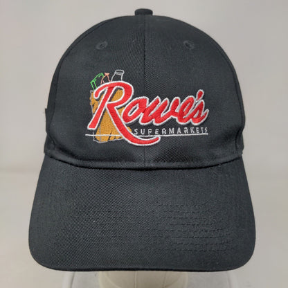 Rowe's Supermarket Slideback Hat Black One Size Embroidered Port Authority