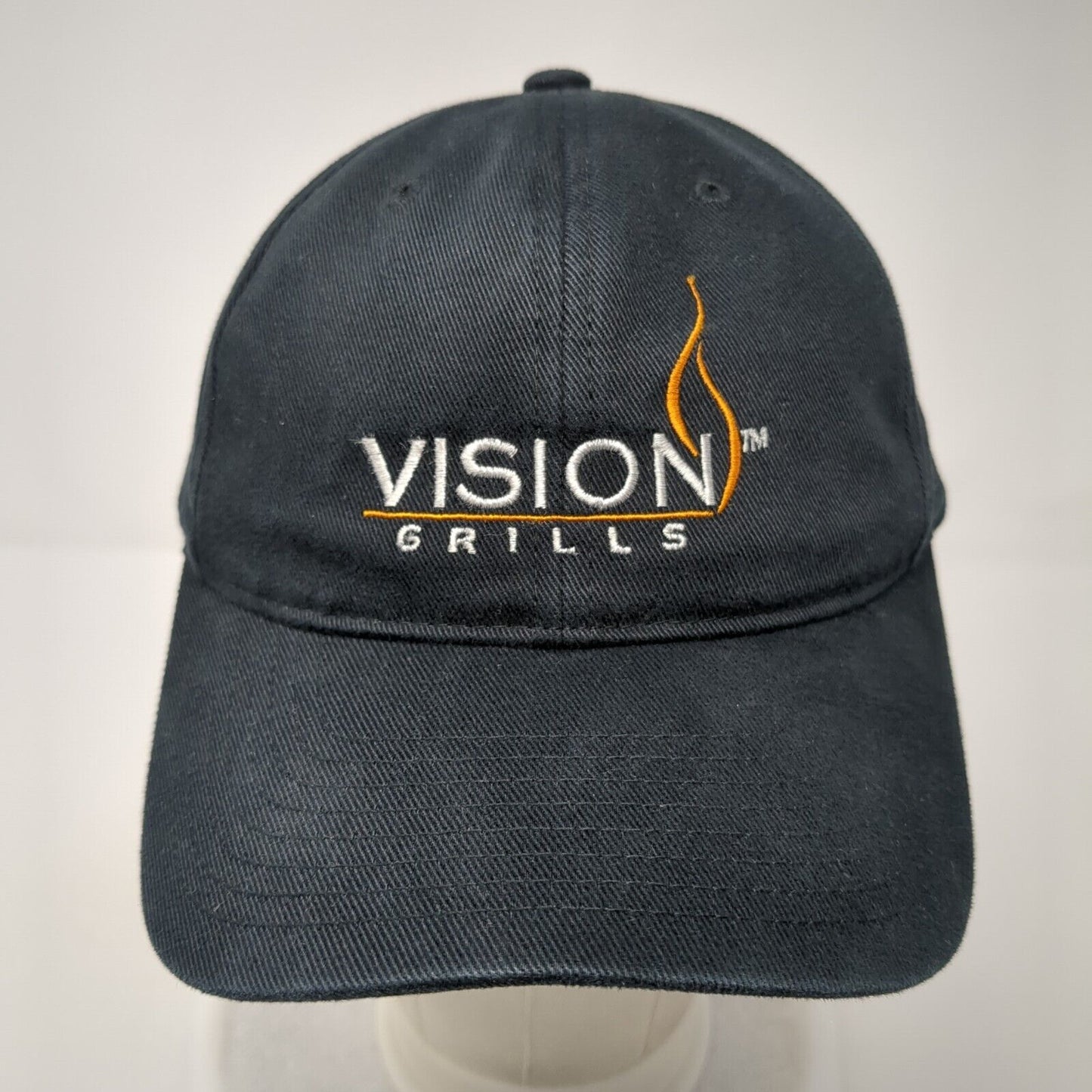 Vision Grills Strapback Hat Black OS Adjustable Embroidered Classics Yupoong