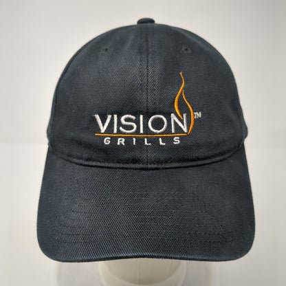Vision Grills Strapback Hat Black OS Adjustable Embroidered Classics Yupoong