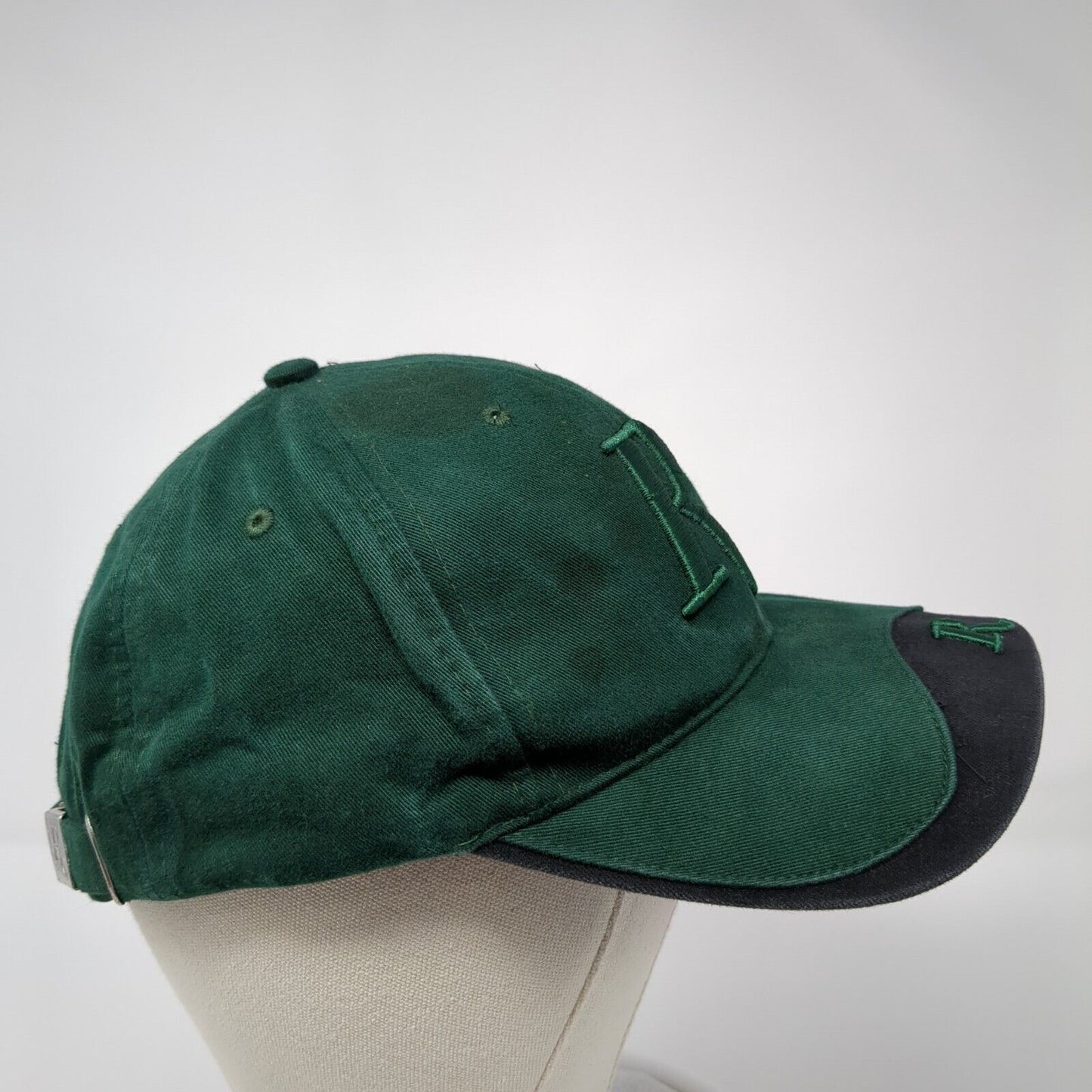 Letter R Slideback Hat Green One Size Adjustable Embroidered Robertson