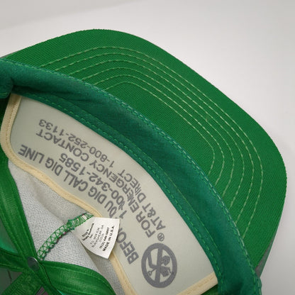 AT&T Snapback Hat Green One Size Adjustable Solid Outdoor Royce's